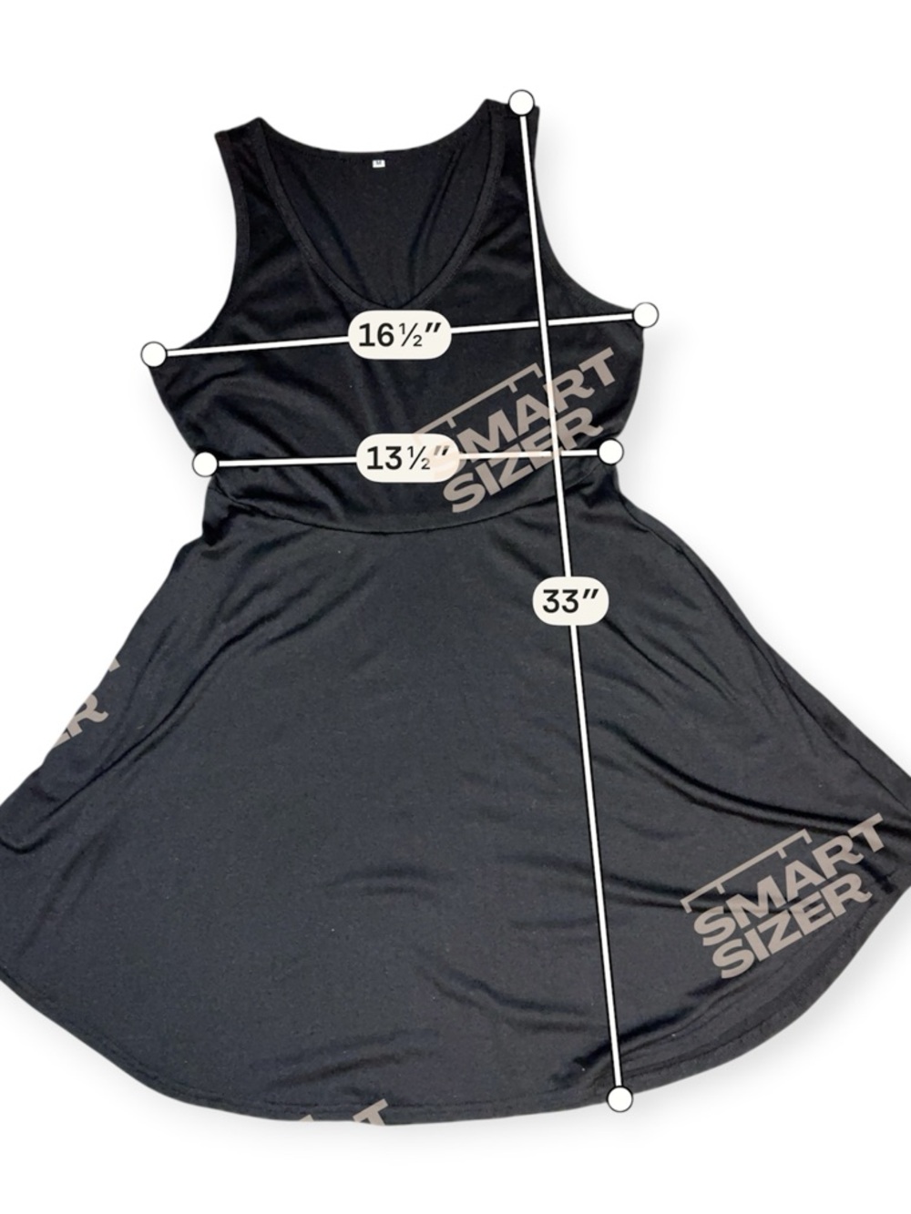 Causal Summer Dress in Black - Picture 5 of 5